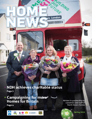 Fillable Online NDH achieves charitable status - North Devon Homes Fax