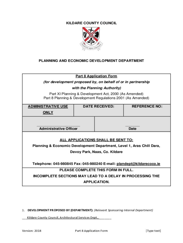 Fillable Online kildare county council planning and economic