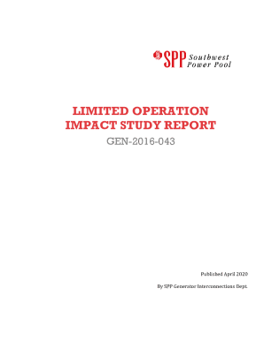 generator interconnection limited operation impact study report