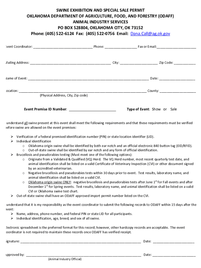Fillable Online ag ok Premises/Location Identification Number Form Fax