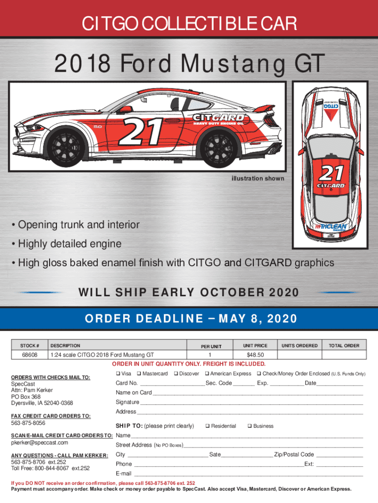 Fillable Online CITGO COLLECTIBLE CAR Fax Email Print - pdfFiller