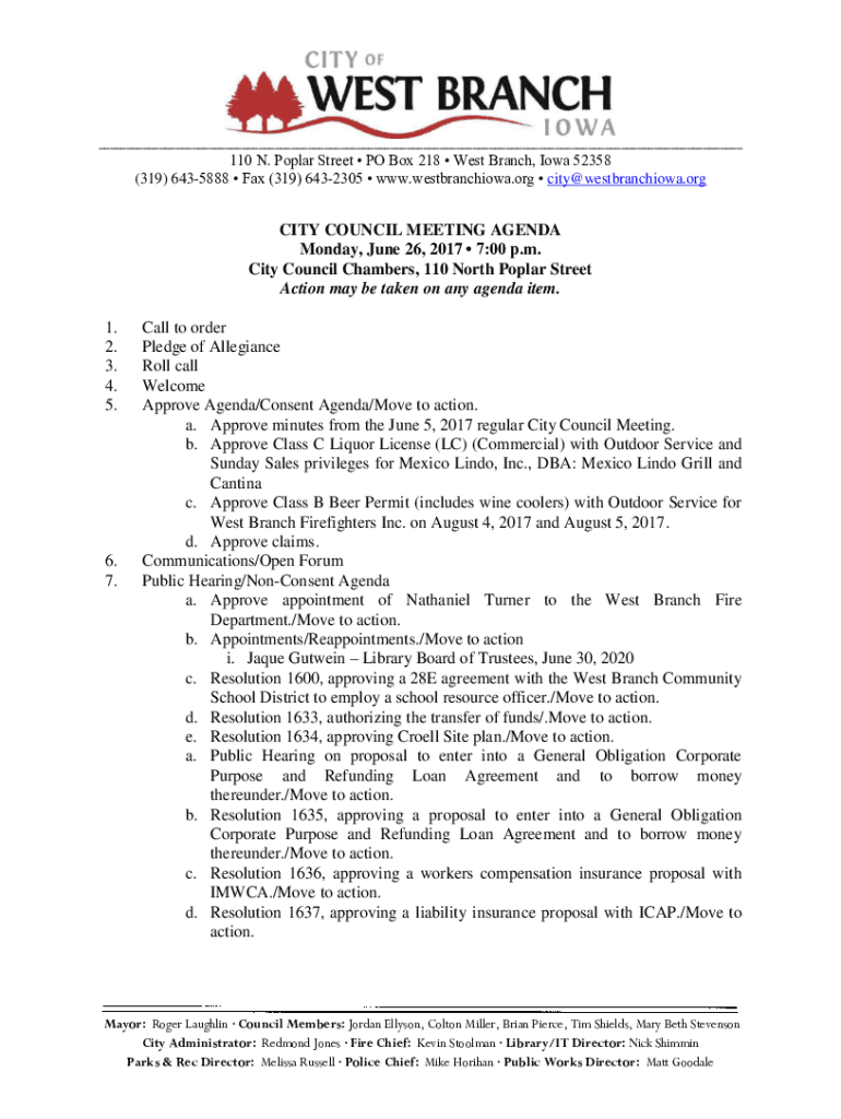 Fillable Online Approve Class C Liquor License (LC) with