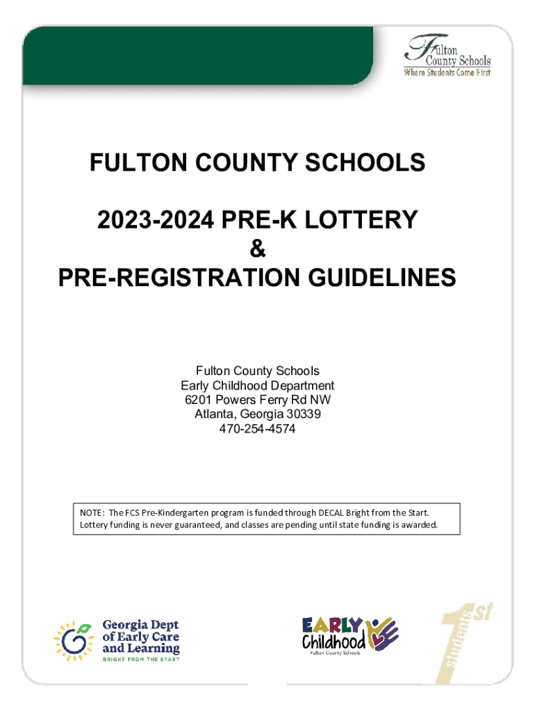 Fillable Online Enrolling in PreK Program DECAL.Ga.Gov Fax