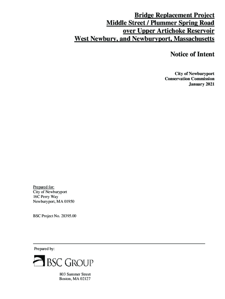 Fillable Online Newburyport City Council backs bridge agreement with