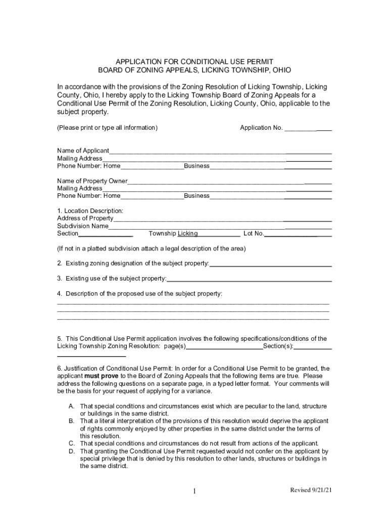 Fillable Online licking county, ohio zoning resolution Jersey