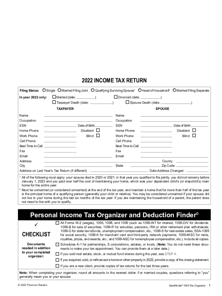 Fillable Online 2022 TAX RETURN Fax Email Print pdfFiller