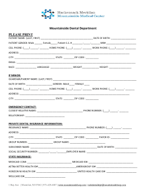Fillable Online Special Care Dentistry Referral Form - Toronto Fax ...