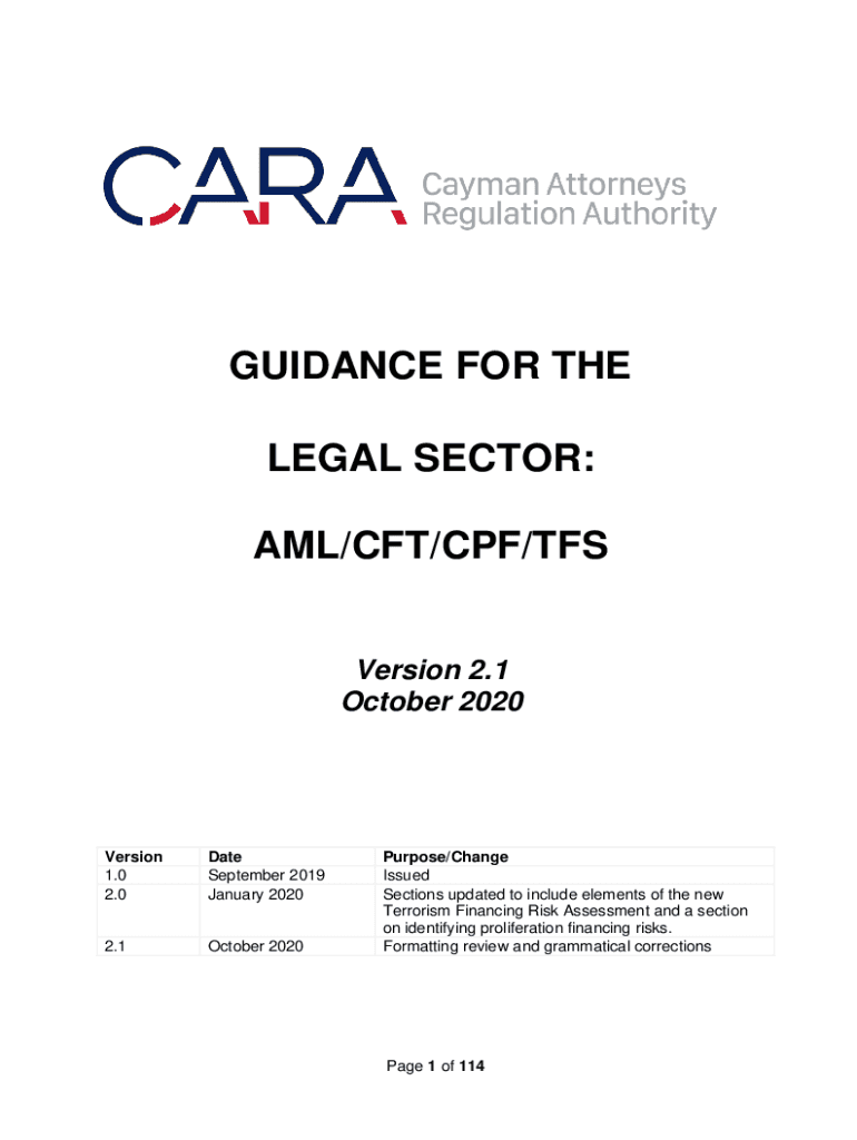 Fillable Online GUIDANCE FOR THE LEGAL SECTOR: AML/CFT/CPF/TFS Fax ...