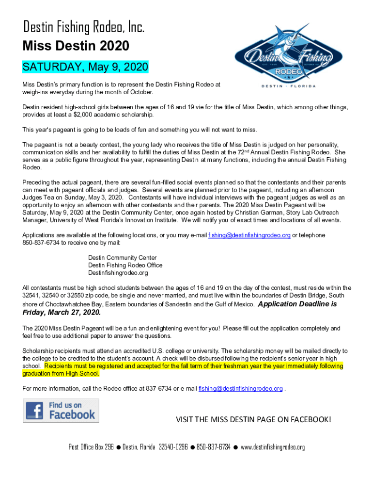 Fillable Online What's new on the Destin Fishing Rodeo leaderboard