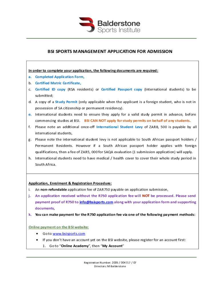 Fillable Online Sport Management Certificate Fax Email Print pdfFiller