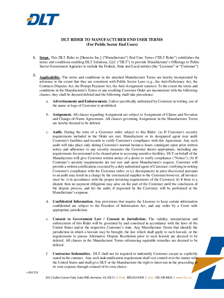 Fillable Online DLT Contract R190902 Software Solutions Services Fax Email Print pdfFiller