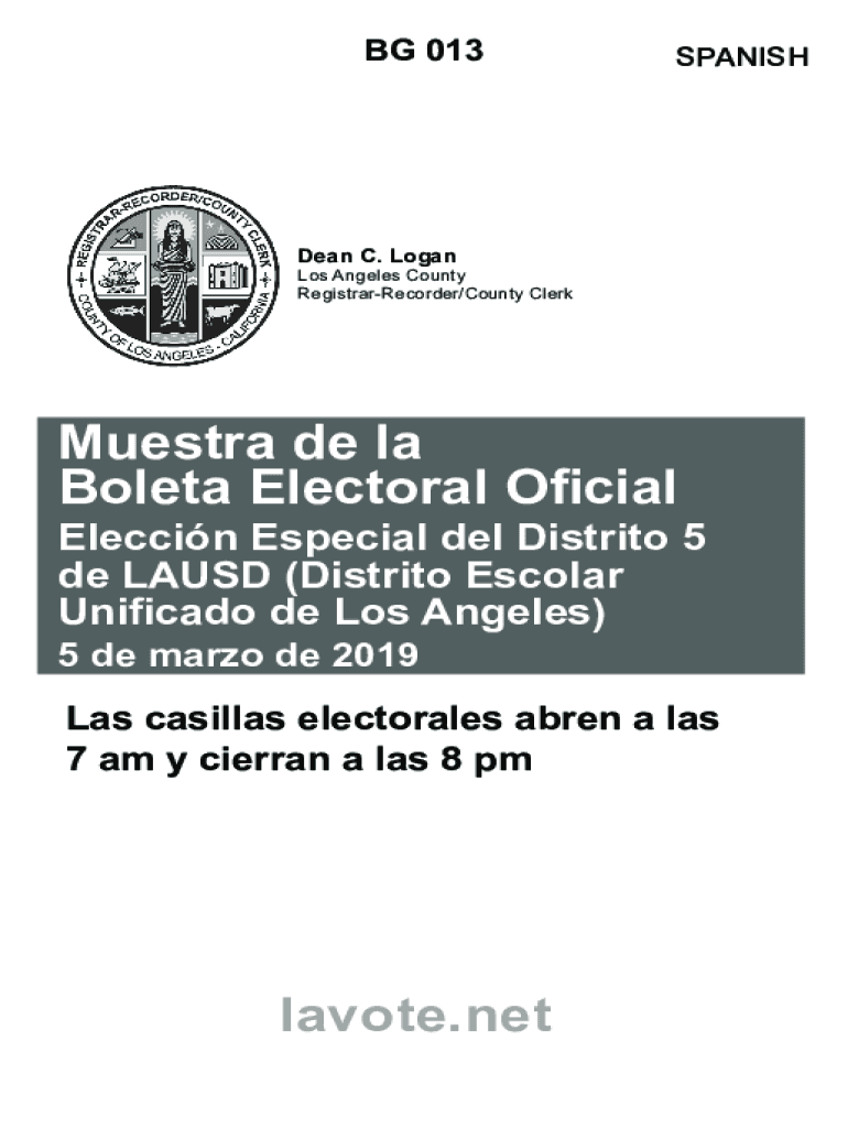 Completable En línea Los Angeles County Registrar-Recorder County Clerk ...