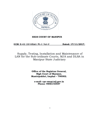 LAN for the Sub-ordinate Courts, MJA and DLSA in
