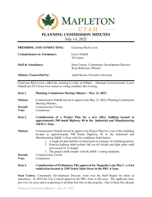 Fillable Online Planning Commission Agenda - Revize Fax Email Print