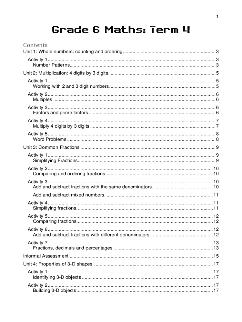 Fillable Online Go Math Grade 1 Table Of ContentsGo Math Student