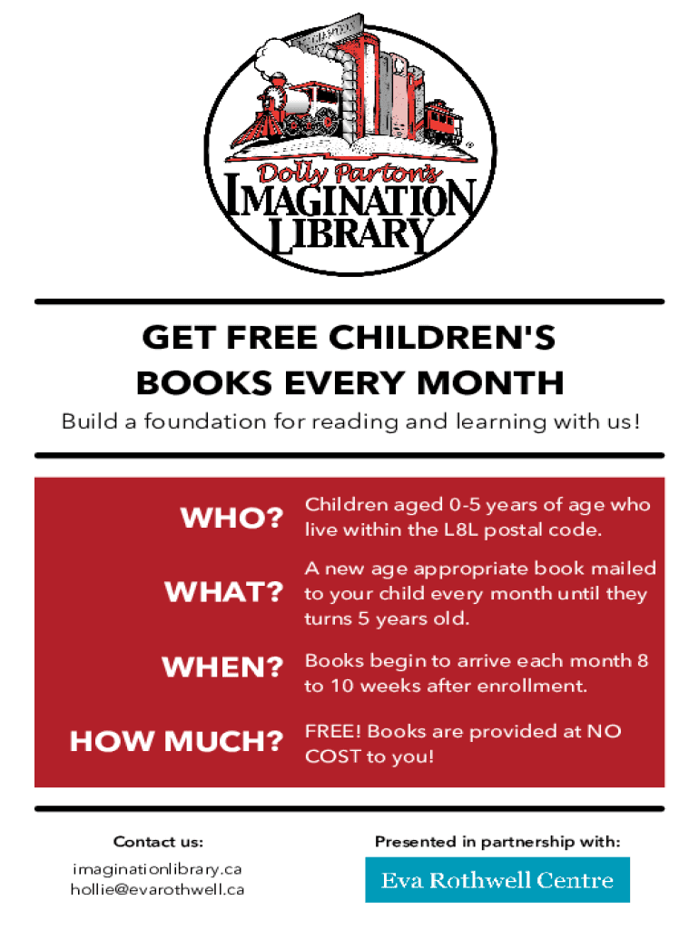 Fillable Online All about Imagination Library (Dolly Parton Book Club) Fax Email Print pdfFiller