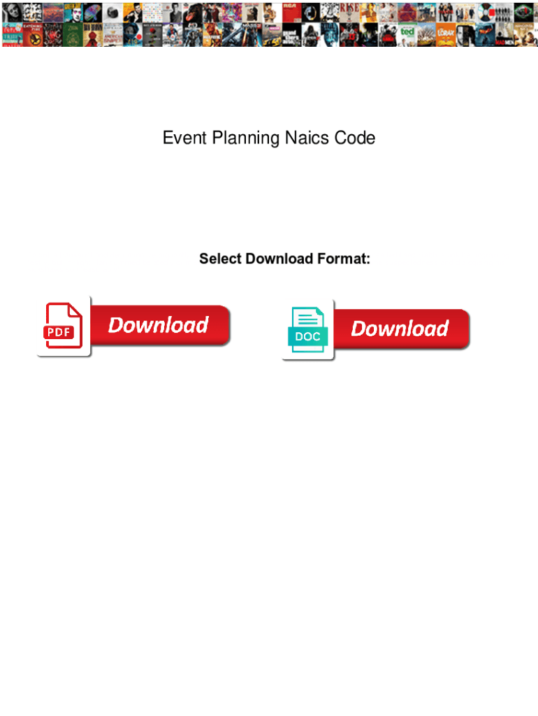 Fillable Online Event Planning Naics Code. Event Planning Naics Code