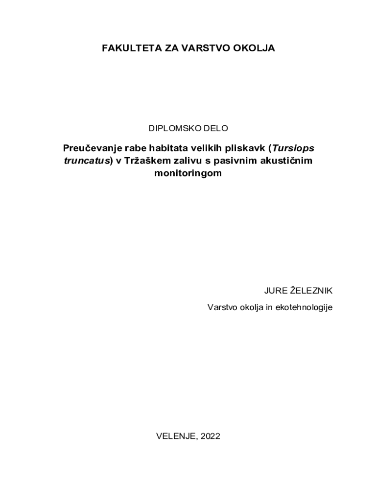 Fillable Online Fakulteta za varstvo okolja Fax Email Print - pdfFiller