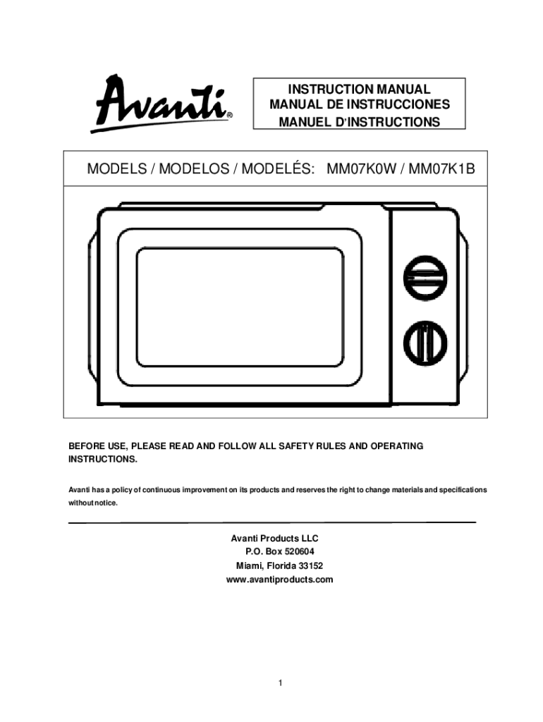 Remplissable En Ligne AVANTI SERVICE LIFT User Manual Model Service