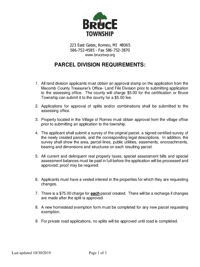 Fillable Online Assessing Department Bruce Township Fax Email Print