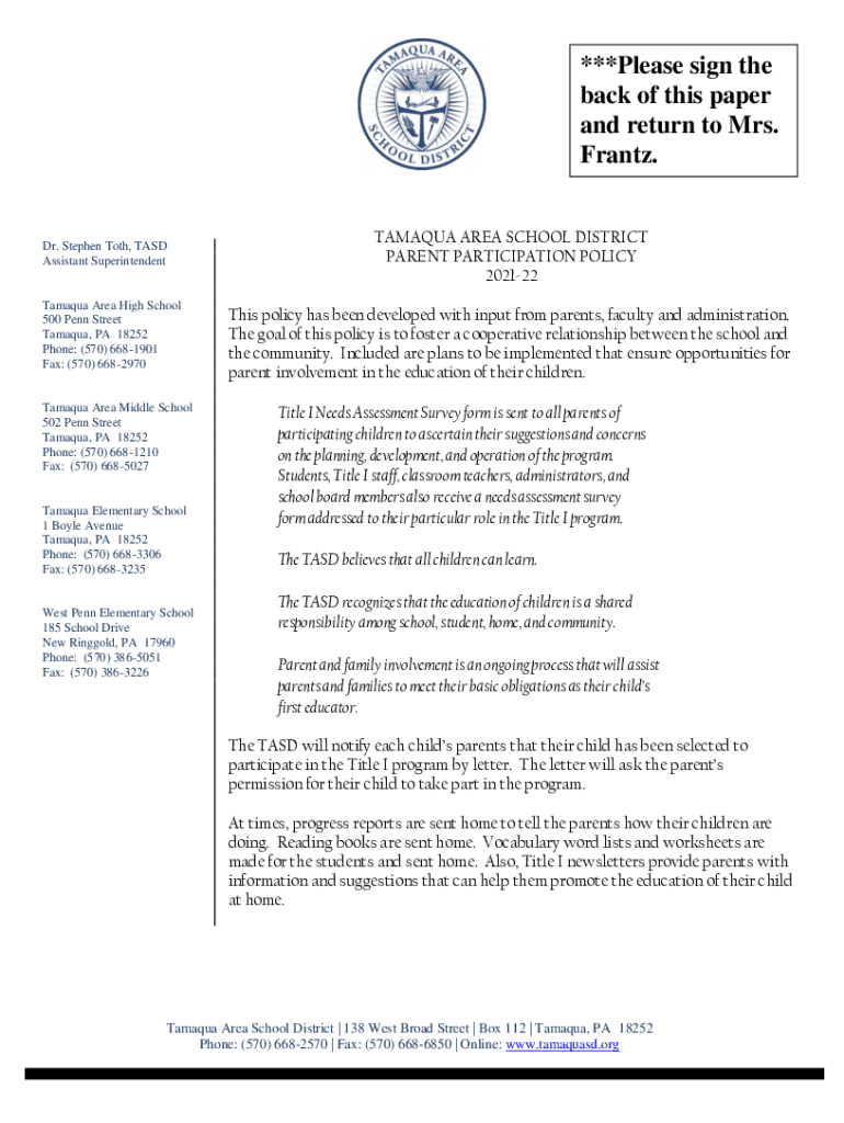 Fillable Online ***Please sign the back of this paper and return to Mrs