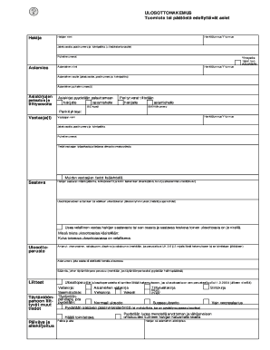 Finnish Enforcement Order Application