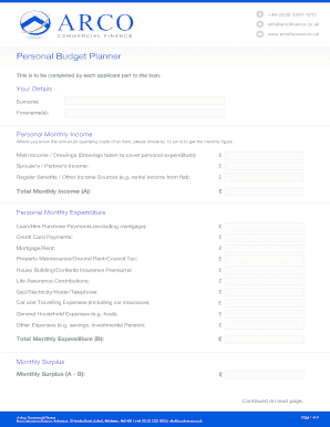 Personal Budget Planner