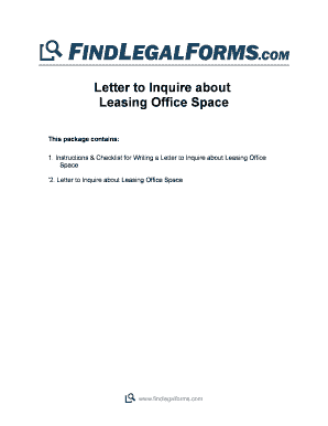 Letter to Inquire about Leasing Office Space