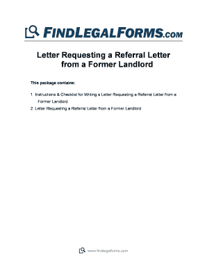Letter Requesting a Referral Letter from a Former Landlord