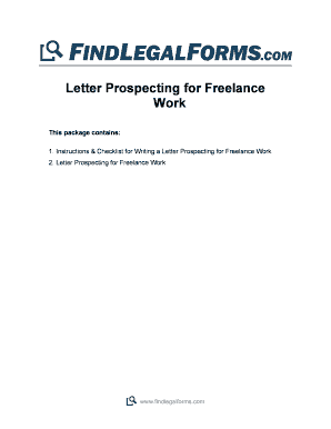 Letter Prospecting for Freelance Work