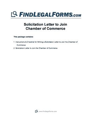 Solicitation Letter to Join Chamber of Commerce