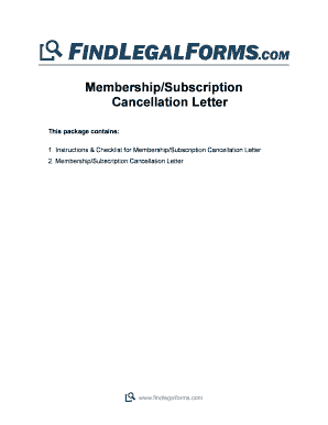 Membership Cancellation Letter