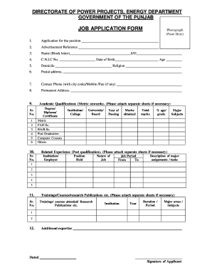 Job Application Form