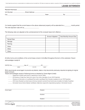 Lease Extension Agreement