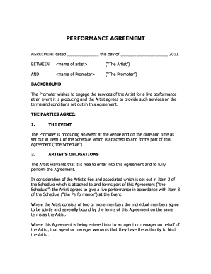 Performance Agreement