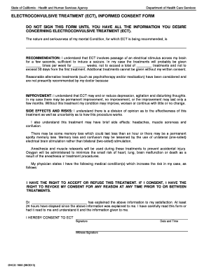 California ECT Informed Consent Form