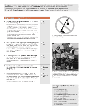 Lista di controllo per piattaforme di lavoro elevabili