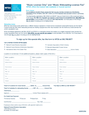 Music License Application Form