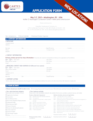 Fillable Online APPLICATION FORM - CARTES America Fax Email Print ...