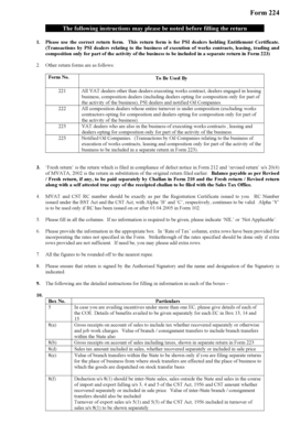 Form 224 for PSI Dealers