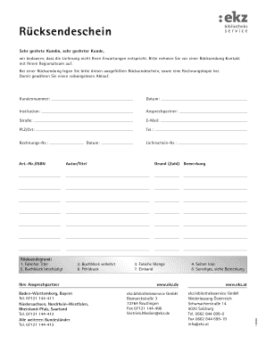 Rücksendeschein