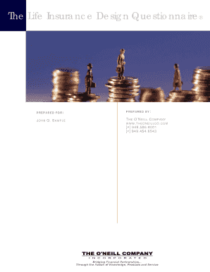 Life Insurance Design Questionnaire