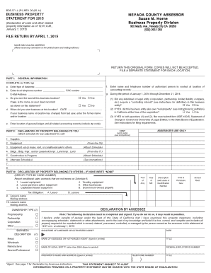 California Business Property Statement