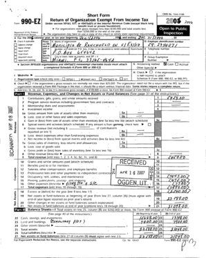 Form 990-EZ Short Form Return of Organization Exempt From Income Tax
