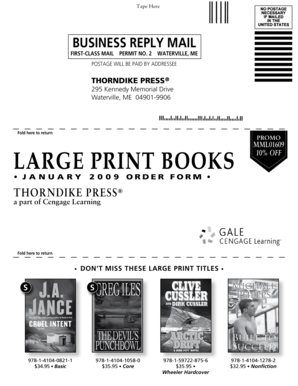Thorndike Press Book Order Form