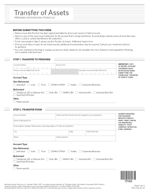 Transfer of Assets Form