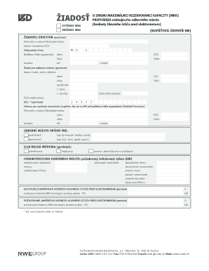 Application for Maximum Reserved Capacity Connection