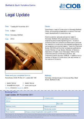 Legal Update - The Chartered Institute of Building