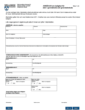 Swedish Student Leave Application