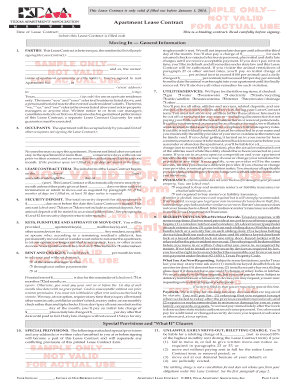 Texas Apartment Lease Contract